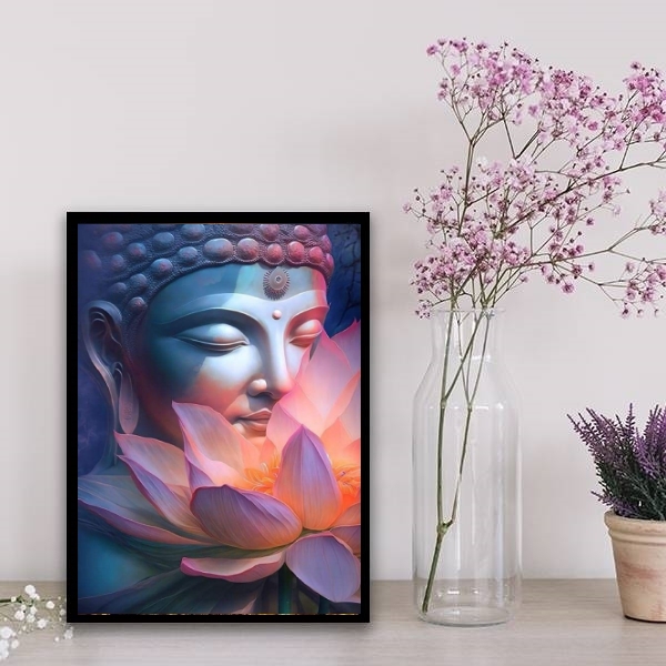 Quadro Buda Flor De Lotus