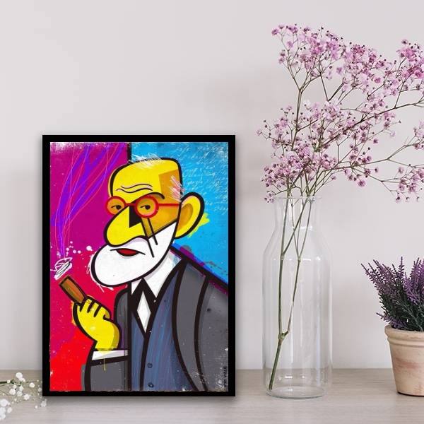 Quadro Decorativo Caricatura Freud