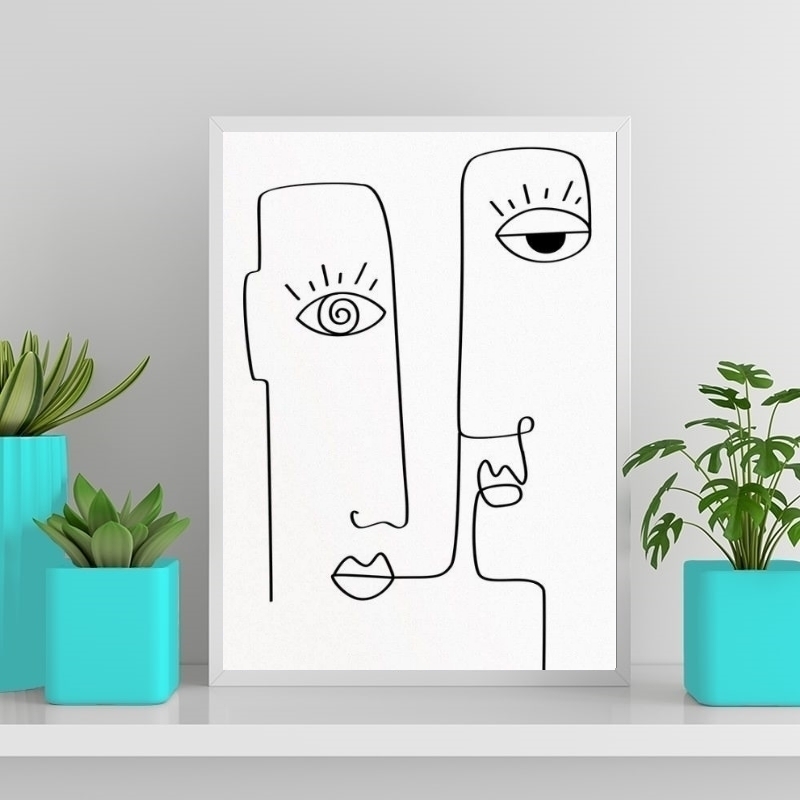 Quadro Decorativo Minimalista One Line