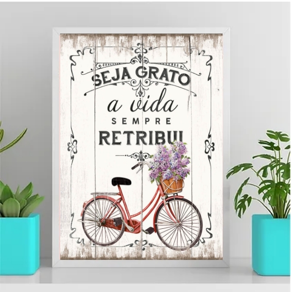 Quadro Seja Grato A Vida Retribui