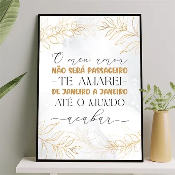 Quadro Te Amarei De Janeiro A Janeiro