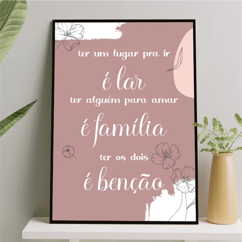 Quadro Ter Lar E Família É Benção