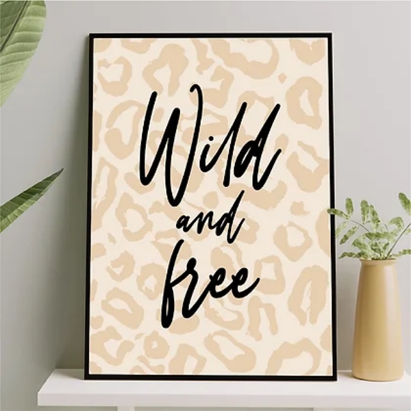 Quadro Wild and Free - Oncinha