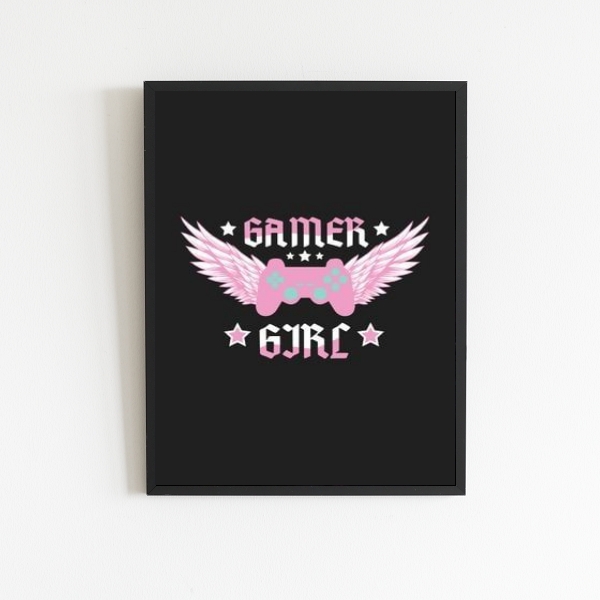 Quadro Decorativo Gamer Girl