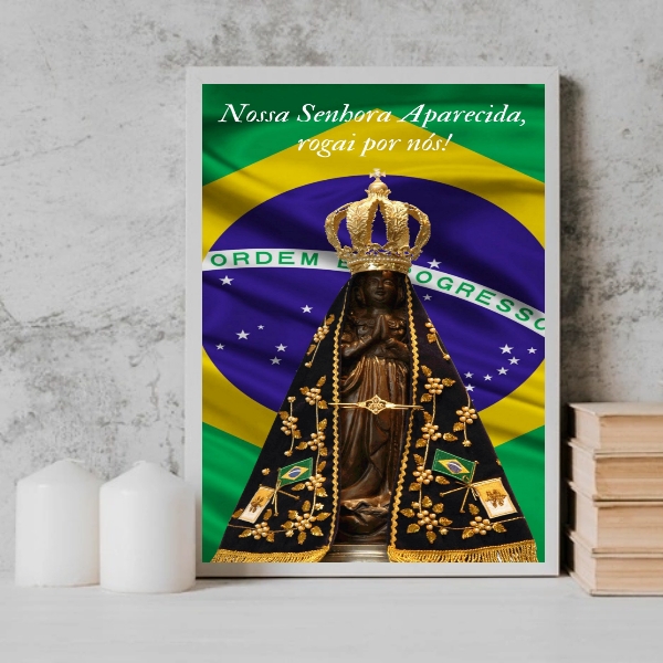 Quadro Nossa Senhora Aparecida Rogai Por Nós