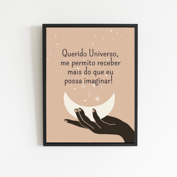 Quadro Querido Universo Me Permito Receber