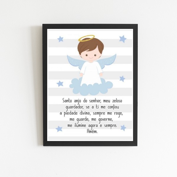 Quadro Santo Anjo Anjinho Menino