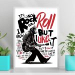 Quadro Decorativo Macaco It´s Only Rock And Roll