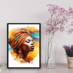 Quadro Decorativo Arte Africana Mulher