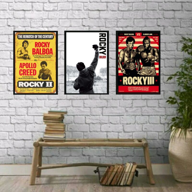 Kit 3 Quadros Decorativos Rocky Balboa Lutas