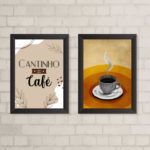 Kit 2 Quadros Decorativos Café Boho