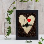 Quadro I Love Coffee Fotografia Grãos