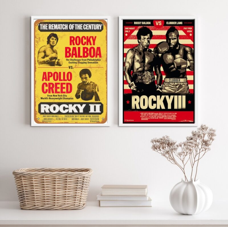 Kit 2 Quadros Rocky Balboa Posters Luta