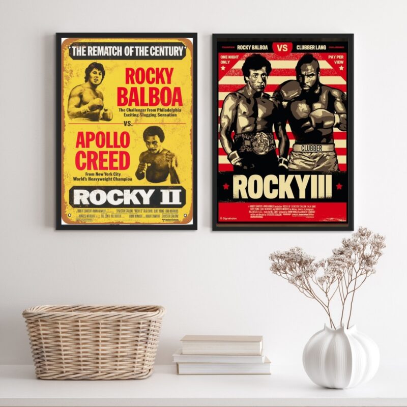 Kit 2 Quadros Rocky Balboa Posters Luta