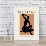 Quadro Mulher Matisse Minimalista Marrom