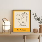 Quadro Minimalista Amarelo Mulher Matisse