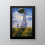 Quadro Decorativo Monet Mulher Com Sombrinha