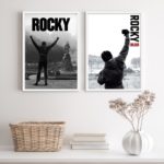 Kit 2 Quadros Rocky Balboa Preto E Branco