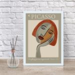 Quadro Minimalista Mulher Sonhadora Picasso