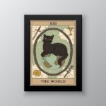 Quadro Decorativo Carta Tarot O Mundo Gato