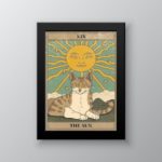 Quadro Decorativo Carta Tarot Sol Gato