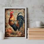 Quadro Decorativo Galo Country Vintage