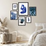 Composição Quadros Decorativos Quarto Artes Azuis