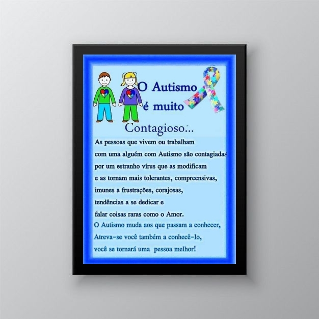 Quadro Decorativo O Autismo É Contagioso