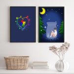 Conjunto 2 Quadros Decorativos Autismo