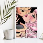 Quadro Decorativo Arte Vintage Casal Pop Art