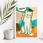 Quadro Decorativo Arte Gato Pop Art