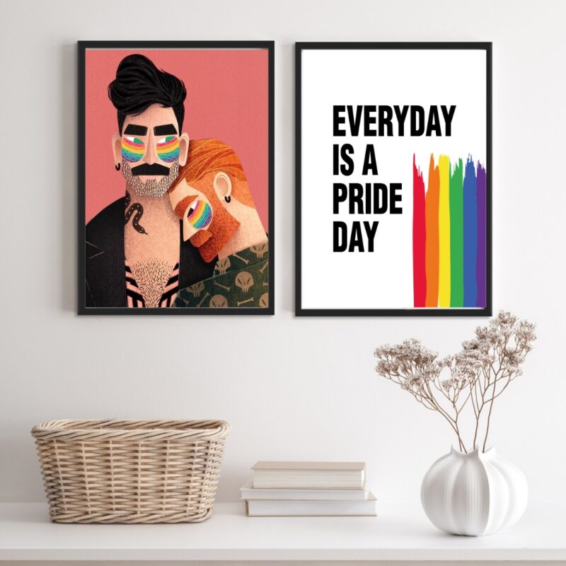 Kit 2 Quadros LGBT Gays Pride Day