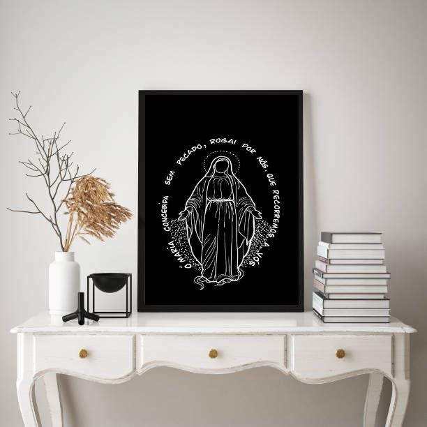 Quadro Nossa Senhora Das Graças Moderno Minimalista