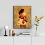 Quadro Decorativo Mulher Patins Boho