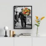 Quadro Decorativo Casal Vintage Flores