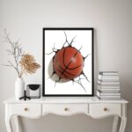 Quadro Decorativo Bola De Basquete 3D