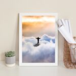 Quadro Decorativo Cristo Redentor Entre Nuvens