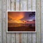 Quadro Decorativo Por Do Sol Na Praia- Horizontal