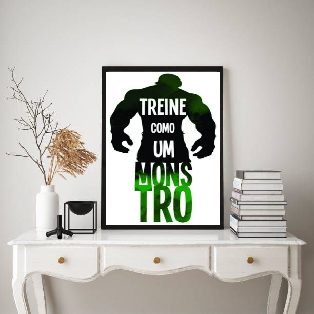 Quadro Decorativo Treine Como Um Monstro