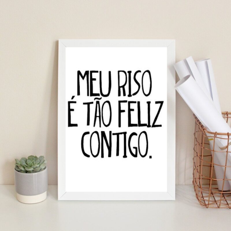 Quadro Meu Riso É Tão Feliz Contigo