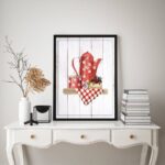 Quadro Decorativo Cozinha Vintage Vermelho