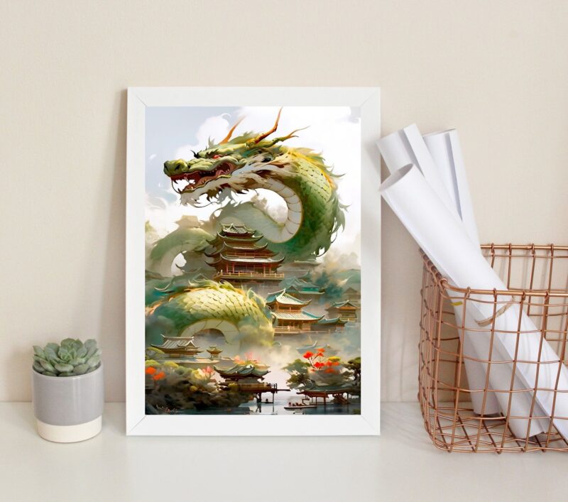 Quadro Decorativo Dragão Chinês