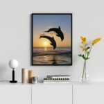 Quadro Decorativo Fotografia Golfinhos