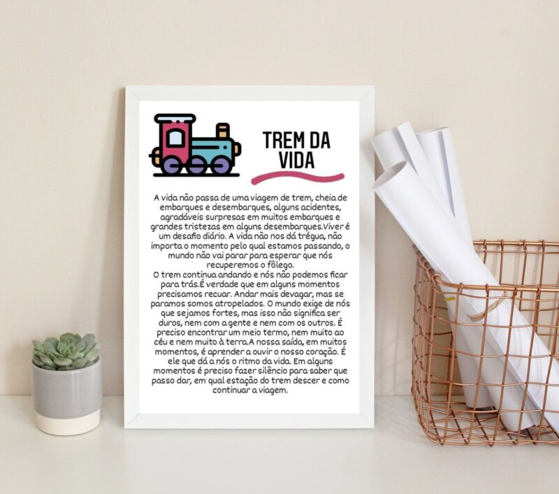 Quadro Decorativo Trem Da Vida