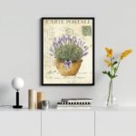 Quadro Decorativo Vaso De Lavanda Vintage