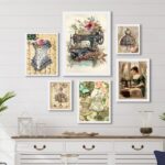 Composição 6 Quadros Decorativos Para Atelier De Costura