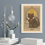 Quadro Carta Tarot Gato Signo Leão