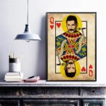 Quadro Decorativo Freddie Mercury- Carta Baralho