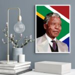 Quadro Decorativo Nelson Mandela Geométrico