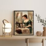 Quadro Decorativo Vintage Costureira